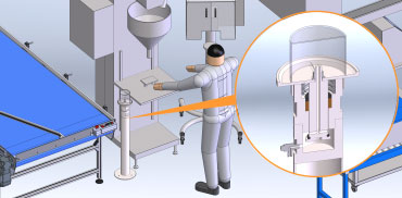 Conception poste de soufflage boite